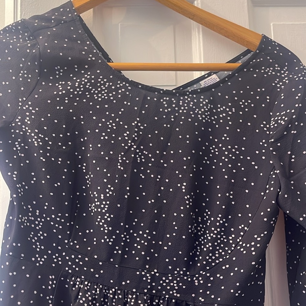 Seraphine, Navy Blue Dot Maternity dress, US Size 4